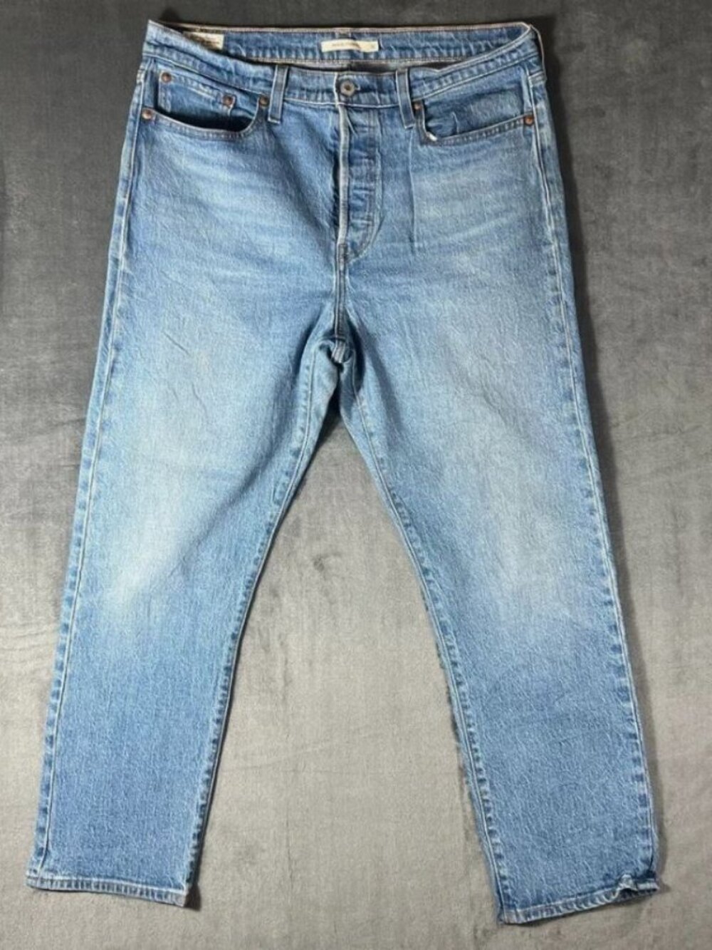 Levi's 32x28 Wedgie Straight Women's High Rise Button Fly 5-Pocket Jeans Blue